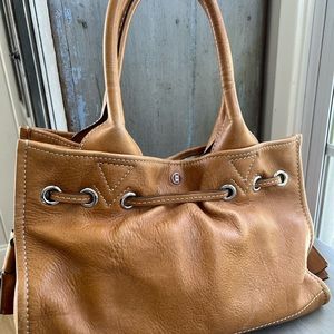 Michele Caramel Leather Hobo Bag